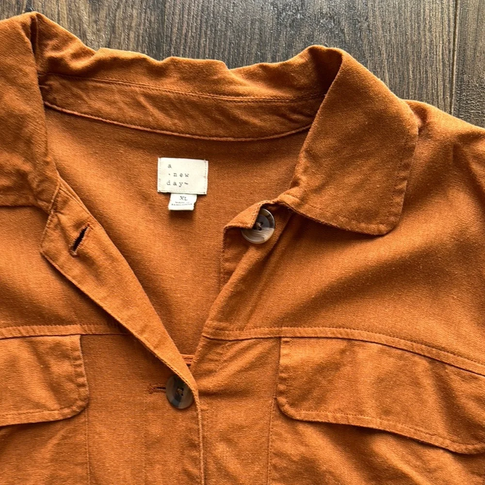 Rust Orange Button-up - Picture 2 of 6